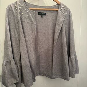 Lane Bryant Light Gray Knit Top